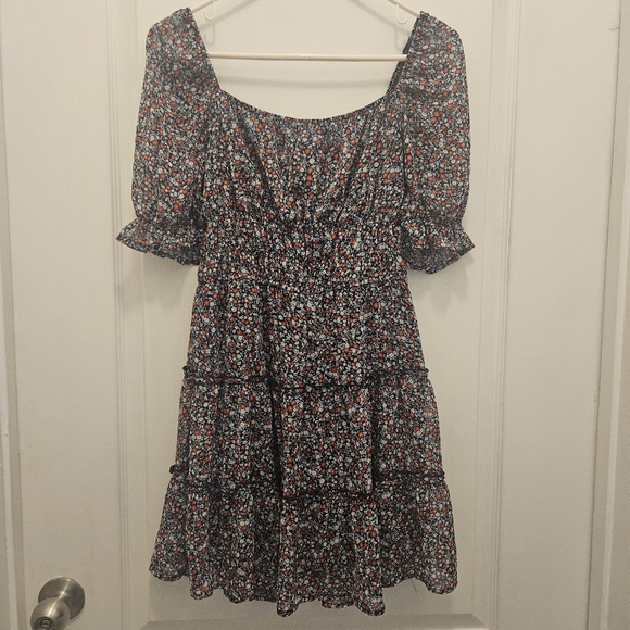 ALTAR'D STATE women's floral baby doll mini dress size S Small tiered - Picture 7 of 9